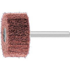 PFERD - 1-1/2" Diam x 3/4" Face Width, Aluminum Oxide Nonwoven Mounted Flap Wheel - 1/4" Shank Mount, 180 Grit, 15,000 Max RPM - Industrial Tool & Supply