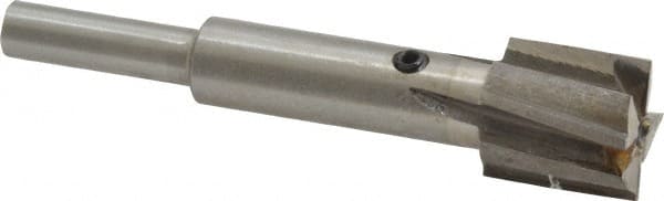 Value Collection - 19/32" Diam, 1/4" Shank, Diam, 4 Flutes, Straight Shank, Interchangeable Pilot Counterbore - Industrial Tool & Supply