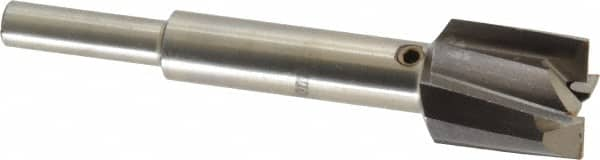 Value Collection - 21/32" Diam, 1/4" Shank, Diam, 4 Flutes, Straight Shank, Interchangeable Pilot Counterbore - Industrial Tool & Supply