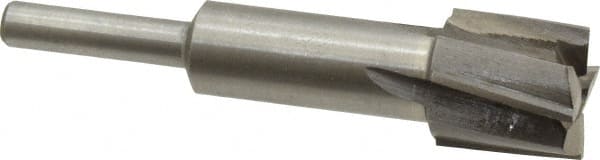 Value Collection - 23/32" Diam, 1/4" Shank, Diam, 4 Flutes, Straight Shank, Interchangeable Pilot Counterbore - Industrial Tool & Supply