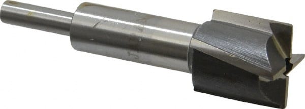Value Collection - 27/32" Diam, 1/4" Shank, Diam, 4 Flutes, Straight Shank, Interchangeable Pilot Counterbore - Industrial Tool & Supply