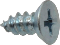 Value Collection - #8 Flat Head Phillips Sheet Metal Screw - Steel, 3/8" OAL, Grade 2 - Industrial Tool & Supply