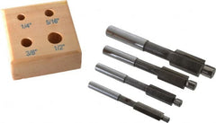 Value Collection - 1/4 to 1/2" Fillister Head Screw Compatible, High Speed Steel, Solid Pilot Counterbore Set - Industrial Tool & Supply