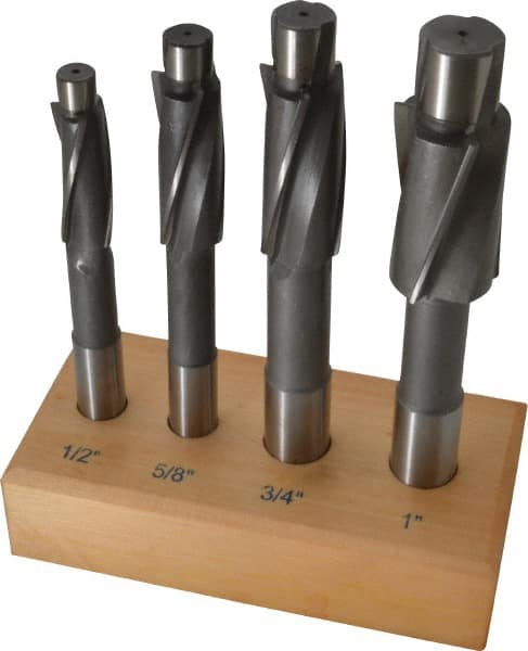 Value Collection - 1/2 to 1" Socket Head Cap Screw Compatible, High Speed Steel, Solid Pilot Counterbore Set - Industrial Tool & Supply