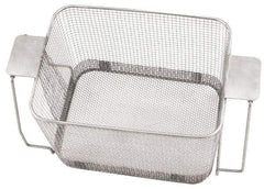 CREST ULTRASONIC - Stainless Steel Parts Washer Basket - 177.8mm High x 215.9mm Wide x 11" Long, Use with Ultrasonic Cleaners - Industrial Tool & Supply