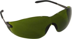 MCR Safety - Green Lenses, Frameless Welding Glasses - Scratch Resistant, Size Universal, Wrap Around - Industrial Tool & Supply