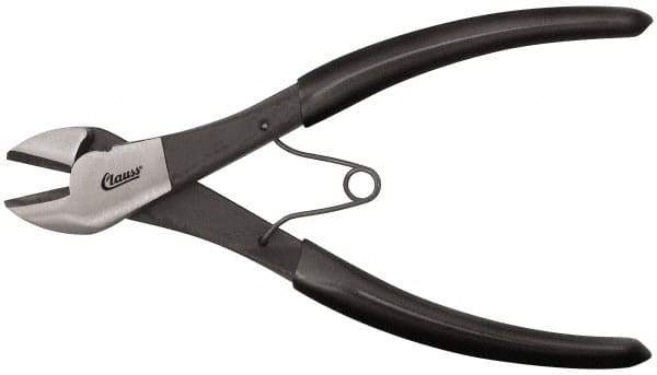 Clauss - 7" OAL, Wire Cutter - 7/8" Jaw Length x 1-1/8" Jaw Width, Standard Head, Vinyl Coated Handle - Industrial Tool & Supply
