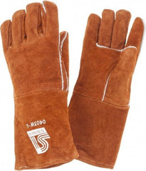Steiner - Size L Wool Lined Cowhide Heat Resistant Glove - 14" OAL, Straight Thumb - Industrial Tool & Supply
