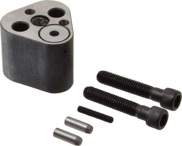 Dayton Lamina - 1/2" Shank Diam, 2" Base Length x 1.97" Base Width x 1-5/8" Base Height, 3/8-16 Thread, Alloy Steel Mold Punch Retainer - 1/4" Dowel Diam, 3/4" Length Between Dowel & Screw, 2" Thread Length, Ball Lock, Heavy Duty (HRT) Series - Industrial Tool & Supply