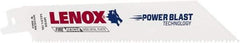 Lenox - 6" Long x 3/4" Thick, Bi-Metal Reciprocating Saw Blade - Tapered Profile, 10 to 14 TPI, Toothed Edge, Universal Shank - Industrial Tool & Supply