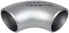 Merit Brass - 2" Grade 304L Stainless Steel Pipe 90° Long Radius Elbow - Butt Weld x Butt Weld End Connections - Industrial Tool & Supply