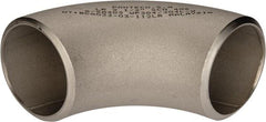 Merit Brass - 2-1/2" Grade 304L Stainless Steel Pipe 90° Long Radius Elbow - Butt Weld x Butt Weld End Connections - Industrial Tool & Supply