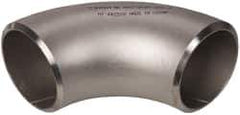 Merit Brass - 3" Grade 304L Stainless Steel Pipe 90° Long Radius Elbow - Butt Weld x Butt Weld End Connections - Industrial Tool & Supply