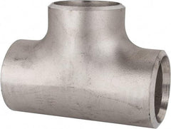 Merit Brass - 2-1/2" Grade 304L Stainless Steel Pipe Tee - Butt Weld x Butt Weld x Butt Weld End Connections - Industrial Tool & Supply