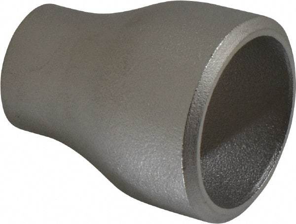 Merit Brass - 1-1/4 x 3/4" Grade 304L Stainless Steel Pipe Concentric Reducer - Butt Weld x Butt Weld End Connections - Industrial Tool & Supply