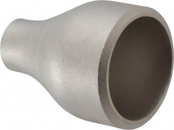Merit Brass - 1-1/2 x 1/2" Grade 304L Stainless Steel Pipe Concentric Reducer - Butt Weld x Butt Weld End Connections - Industrial Tool & Supply