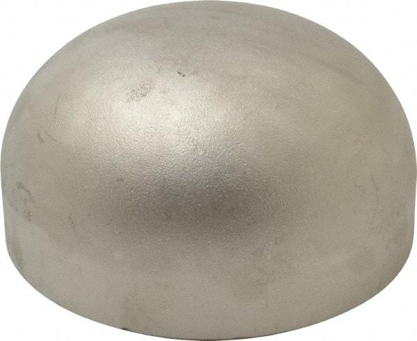 Merit Brass - 4" Grade 304L Stainless Steel Pipe End Cap - Butt Weld End Connections - Industrial Tool & Supply