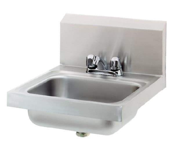 Eagle MHC - 13-1/2" Long x 9-3/4" Wide Inside, 1 Compartment, Stainless Steel Stainless Steel Hand Sink - 20 Gauge, 18-7/8" Long x 16-1/2" Wide x 14-1/4" High Outside, 6-3/4" Deep - Industrial Tool & Supply