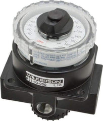 Wilkerson - 3/8 NPT Port, 180 CFM, Zinc Dial Air Regulator - 5 to 160 psi Range, 300 Max psi Supply Pressure, 1/4" Gauge Port Thread, 3.2" Wide x 4.19" High - Industrial Tool & Supply