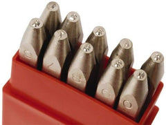 Pryor - 10 Piece, 1/8" Character Steel Stamp Set - Figures, Heavy Duty - Industrial Tool & Supply