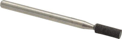 Cratex - 1/8" Max Diam x 3/8" Thick, Shape Code W145, Rubberized Point - Medium Grade, Aluminum Oxide - Industrial Tool & Supply