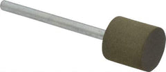 Cratex - 1/2" Max Diam x 1/2" Thick, Shape Code W185, Rubberized Point - Fine Grade, Aluminum Oxide, Mounted - Industrial Tool & Supply