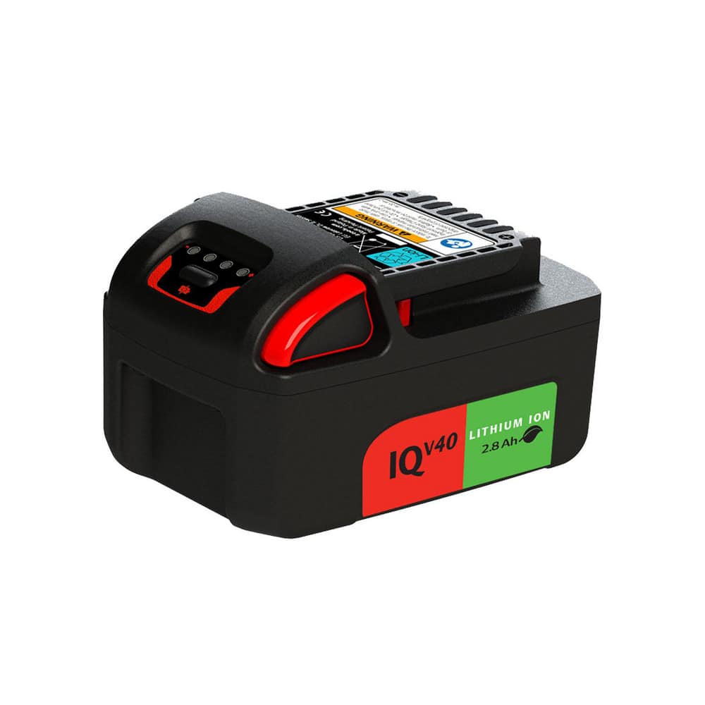 Power Tool Battery: 40V, Lithium-ion 2.8 Ah, 60 to 90 min Charge Time, Series IQV 40 Series