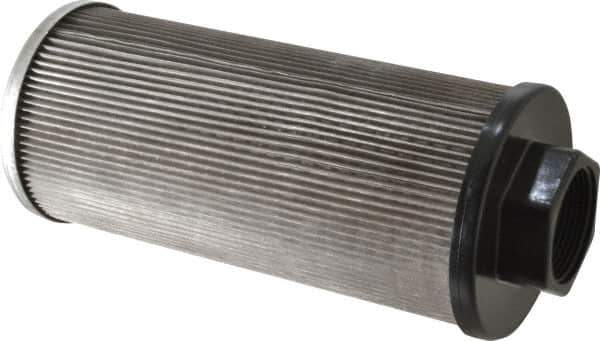 Flow Ezy Filters - 100 Mesh, 114 LPM, 30 GPM, 4.3" Diam, Female Suction Strainer without Bypass - 1-1/2 Port NPT, 9.8" Long - Industrial Tool & Supply