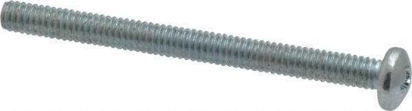 Value Collection - #8-32 UNC, 2" Length Under Head Phillips Drive Machine Screw - Pan Head, Grade 2 Steel, Zinc-Plated Finish, Without Washer - Industrial Tool & Supply