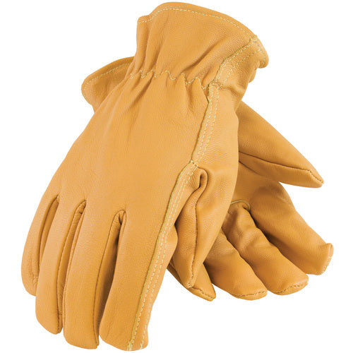 ‎09-K3700/L Leather Gloves W/KEVLAR - Kut Gard Goatskin Leather Drivers - 13G Kevlar Lining - Staight Thumb A2 - Exact Industrial Supply