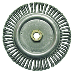 6-7/8" Diameter - 5/8-11" Arbor Hole - Stringer Bead Twist Steel Wire Straight Wheel - Industrial Tool & Supply