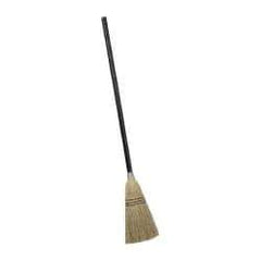 Rubbermaid - 38" OAL Corn Bristle Broom - 36" Long Wood Handle, 8" Bristle Length, 8" Wide - Industrial Tool & Supply