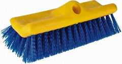 Rubbermaid - 2" Bristle Length, Polypropylene Scrub Brush - 10" OAL, Blue, Plastic Block - Industrial Tool & Supply