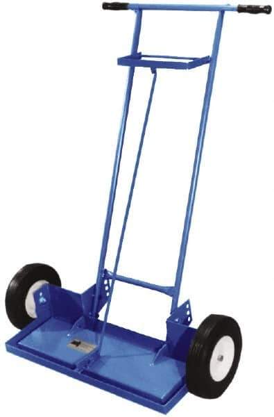 Made in USA - 24" Long Push Magnetic Sweeper with Wheels - 4-1/2" Wide x 1-1/2" High x 48" Long, 10" Wheel Diam, 2-1/2" Clearance - Industrial Tool & Supply