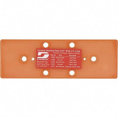 Dynabrade - 8 x 2-3/4" Rectangular Adhesive/PSA Backing Pad - Dynaline Compatible, Screw Attachment, Vacuum Pad, 3/8" Thick, Medium Density - Industrial Tool & Supply