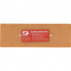 Dynabrade - 8 x 2-3/4" Rectangular Hook Face Backing Pad - Screw Attachment, Vacuum Pad, 3/8" Thick, Medium Density, Short Nap - Industrial Tool & Supply