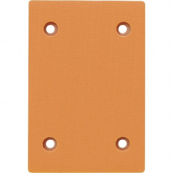 Dynabrade - 4-5/16 x 4" Rectangular Adhesive/PSA Backing Pad - Dynabug Model T Compatible, Clip Attachment, Nonvacuum Pad, 1/4" Thick, Medium Density - Industrial Tool & Supply