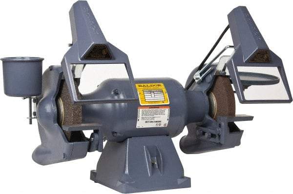 Baldor - 8" Wheel Diam x 1" Wheel Width, 3/4 hp Grinder - 3/4" Arbor Hole Diam, 1 Phase, 3,600 Max RPM, 115/230 Volts - Industrial Tool & Supply