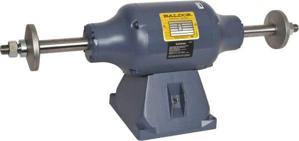 Baldor - 10" Wheel Diam x 1-1/4" Wheel Width, 1 hp Buffer - 7/8" Arbor Hole Diam, 1 Phase, 1,800 Max RPM, 115/230 Volts - Industrial Tool & Supply