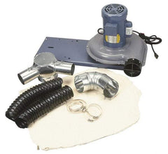 Baldor - 115 Volt Pedestal Mount Dust Collector - 1" Deep x 7" High, 3" Connection Diam, 440 CFM Air Flow - Industrial Tool & Supply