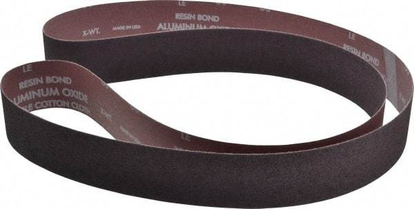 Norton - 2" Wide x 72" OAL, 60 Grit, Aluminum Oxide Abrasive Belt - Aluminum Oxide, Medium, Coated, X Weighted Cloth Backing, Series R228 - Industrial Tool & Supply