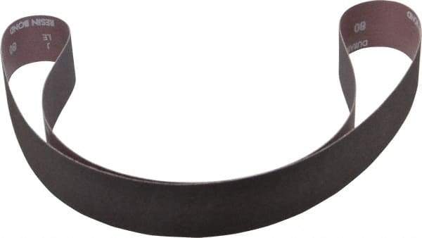 Norton - 2" Wide x 60" OAL, 80 Grit, Aluminum Oxide Abrasive Belt - Aluminum Oxide, Medium, Coated, X Weighted Cloth Backing, Series R228 - Industrial Tool & Supply