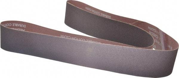 Norton - 2-1/2" Wide x 60" OAL, 80 Grit, Aluminum Oxide Abrasive Belt - Aluminum Oxide, Medium, Coated, X Weighted Cloth Backing, Series R228 - Industrial Tool & Supply