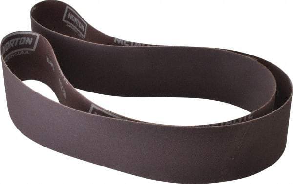 Norton - 2-1/2" Wide x 60" OAL, 120 Grit, Aluminum Oxide Abrasive Belt - Aluminum Oxide, Fine, Coated, X Weighted Cloth Backing, Series R228 - Industrial Tool & Supply
