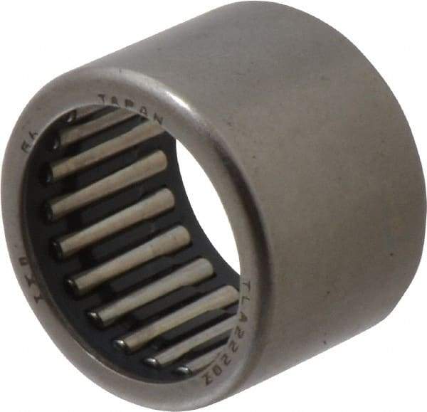 IKO - 0.866" Bore Diam, 3,700 Lb. Dynamic Capacity, 22 x 28 x 20mm, Caged, Open End, Shell Needle Roller Bearing - 1.102" Outside Diam, 0.787" Wide - Industrial Tool & Supply