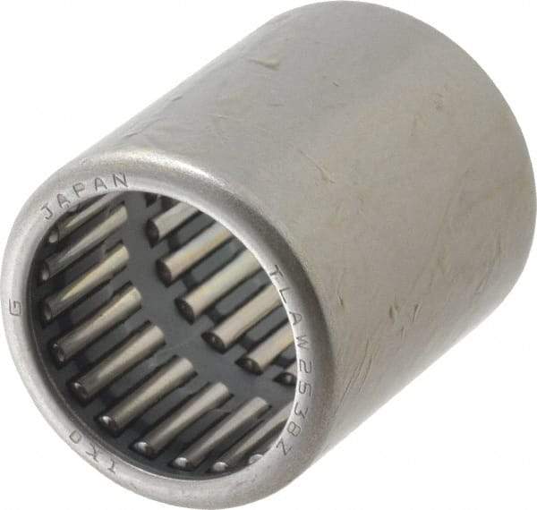 IKO - 0.984" Bore Diam, 7,600 Lb. Dynamic Capacity, 25 x 32 x 38mm, Caged, Open End, Shell Needle Roller Bearing - 1.26" Outside Diam, 1-1/2" Wide - Industrial Tool & Supply