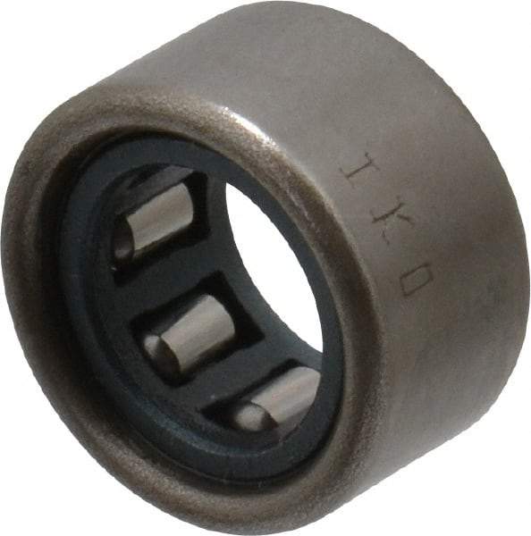IKO - 1/4" Bore Diam, 360 Lb. Dynamic Capacity, 1/4 x 7/16 x 1/4", Caged, Open End, Shell Needle Roller Bearing - 7/16" Outside Diam, 1/4" Wide - Industrial Tool & Supply