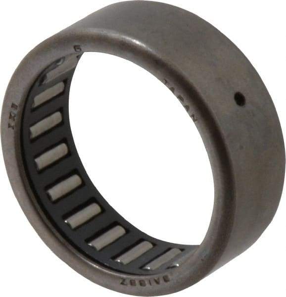 IKO - 1-1/8" Bore Diam, 2,900 Lb. Dynamic Capacity, 1-1/8 x 1-3/8 x 1/2", Caged, Open End, Shell Needle Roller Bearing - 1-3/8" Outside Diam, 1/2" Wide - Industrial Tool & Supply