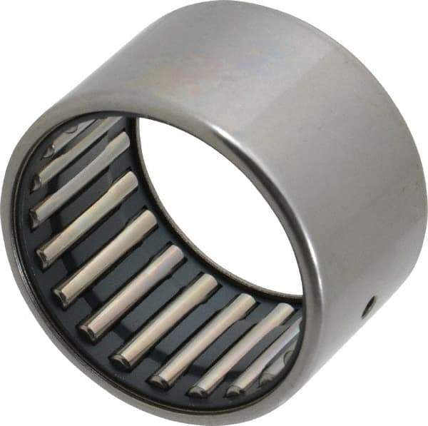 IKO - 1-5/8" Bore Diam, 11,400 Lb. Dynamic Capacity, 1-5/8 x 2 x 1-1/4", Caged, Open End, Shell Needle Roller Bearing - 2" Outside Diam, 1-1/4" Wide - Industrial Tool & Supply