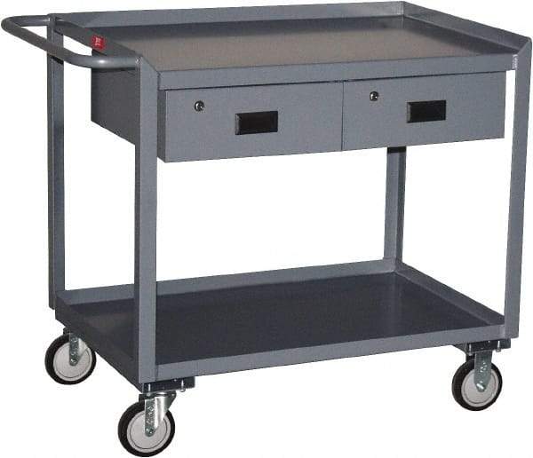 Jamco - Flush Mobile Work Bench - Steel, Gray, 24" Long x 48" Deep x 39" High - Industrial Tool & Supply